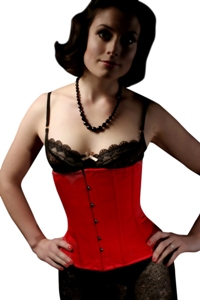 Red Duchess Satin Trixi Waist Cincher Corset Corset