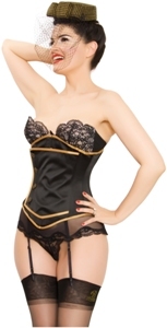 Black Duchess Lilah Steampunk Waist Cincher Corset